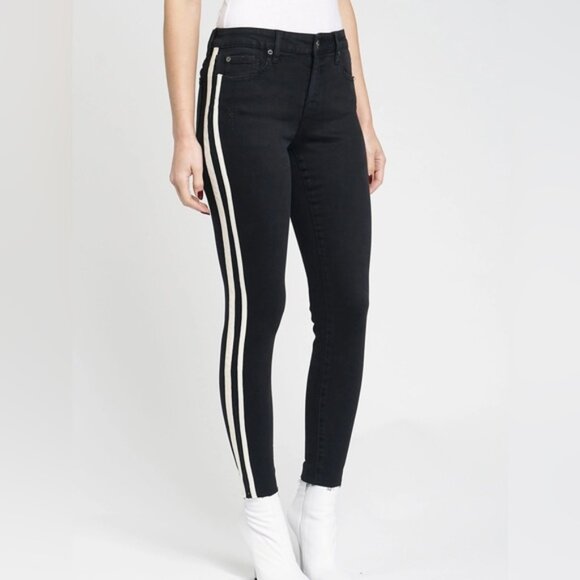 Pistola “Audrey” Black & White Stripe Skinny Jeans – Size 27 - Picture 1 of 6